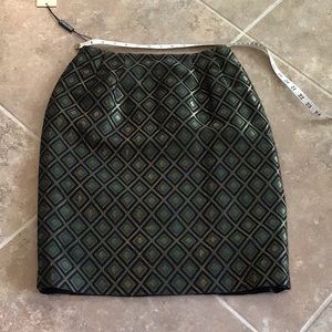 Achille Dattilo vintage metallic gold/black/green skirt, size 6, NWT